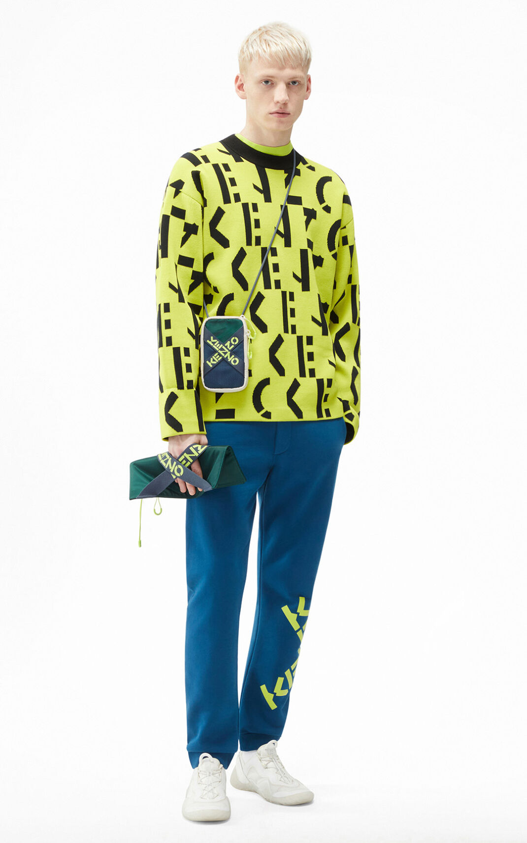 Kenzo Sport oversize monogram Stickad Tröja Herr | 80527-CIQA